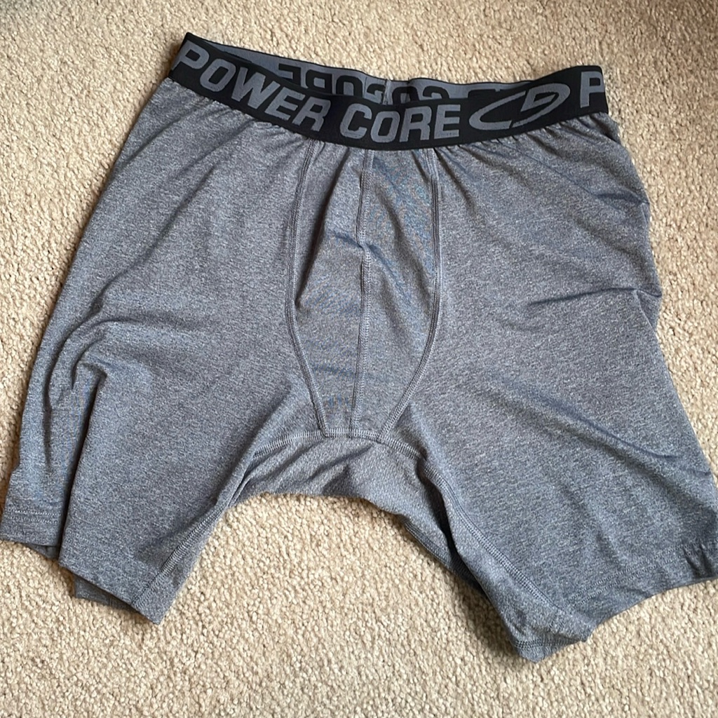 Gray Power Core Compression Shorts